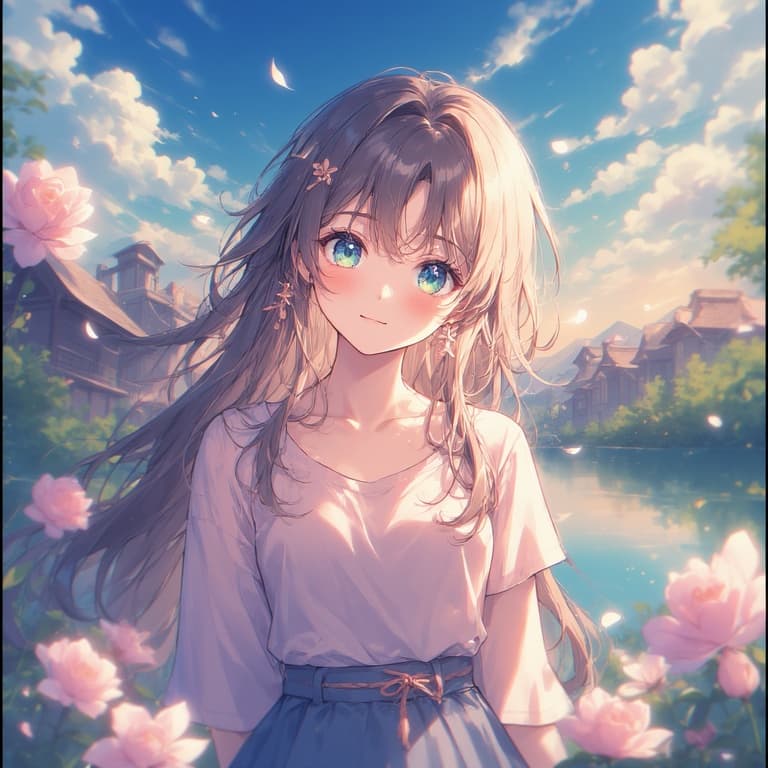 AI generated: (anime art of a cute girl  masterpiece, 4k, best quality, anime art