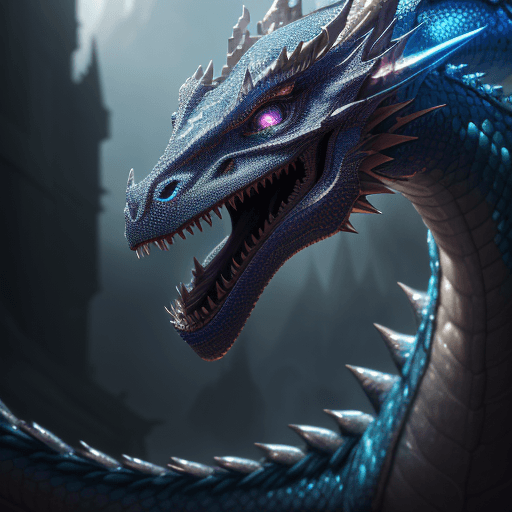 AI generated: close midshot, high detail, 8k, photorealistic, iridescent dragon, rule of thirds depth of field int...
