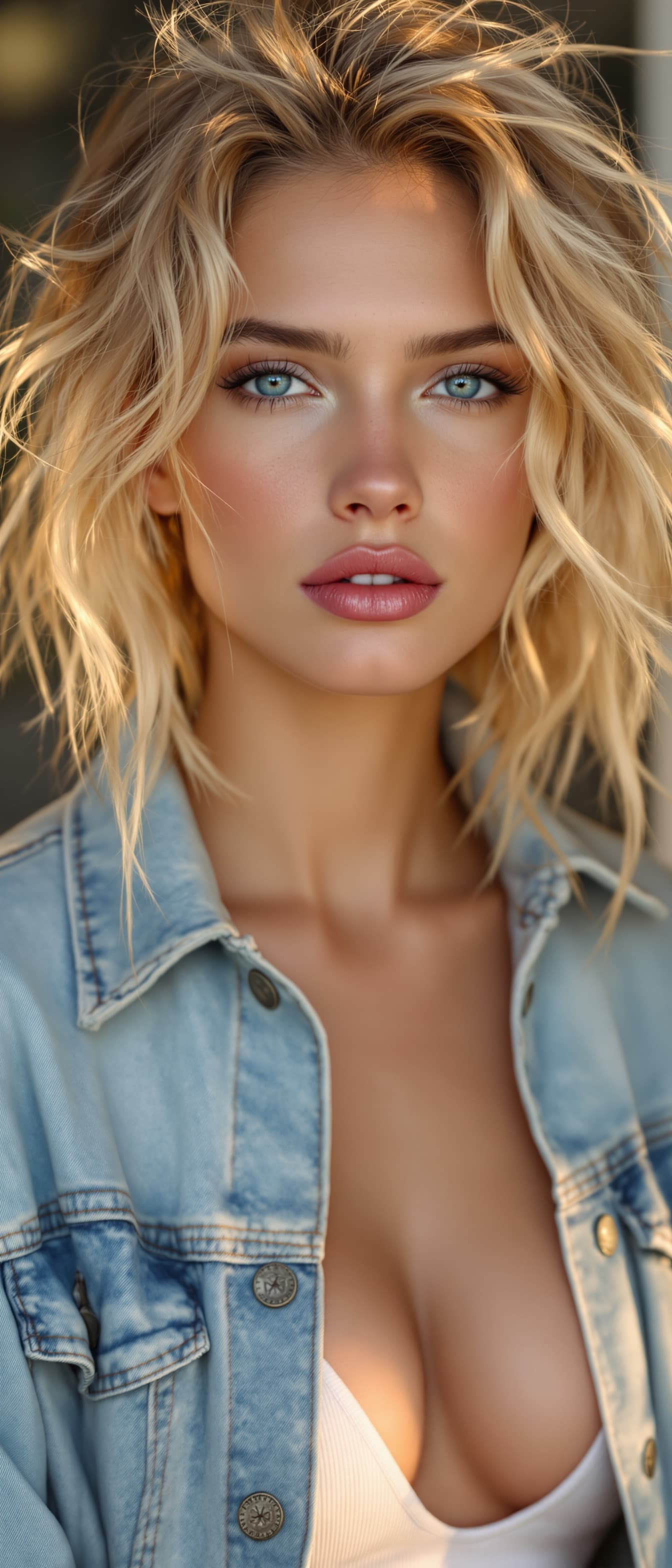 AI generated: "A high-resolution, full-height vertical portrait, Sony A1 camera, 120mm lens, captures a fair-skin ...