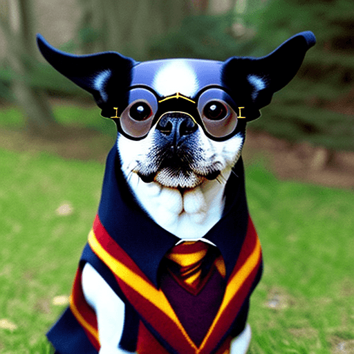 AI generated: harry potter as a dog