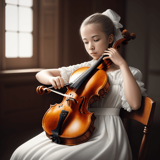 AI generated: high quality photo of a violoncelo, light, white, Leica 50mm, f1. 4