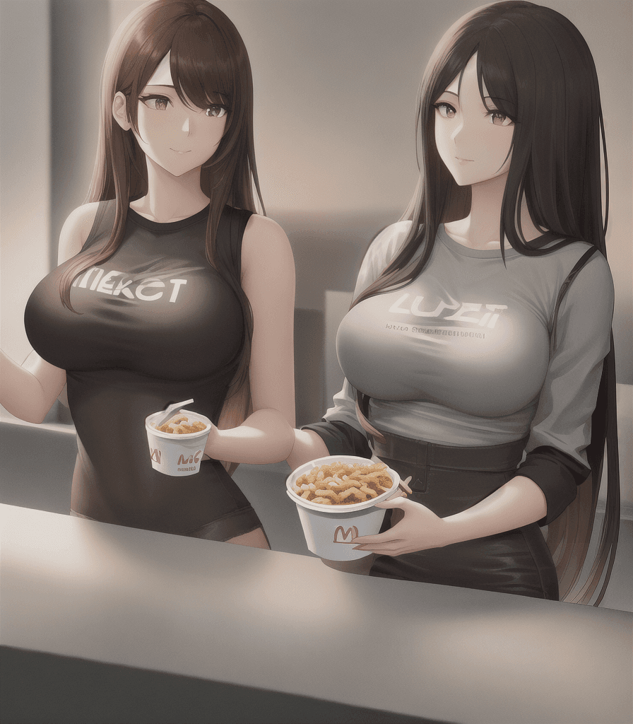 AI generated: 1girl, woman, medium breasts, long hair, crop top, walking in a city, leggings.