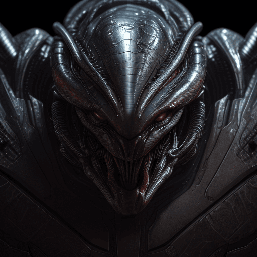 AI generated: a highly detailed cuper closeup cinematic rendering of a predator from the movie alien vs predator d...