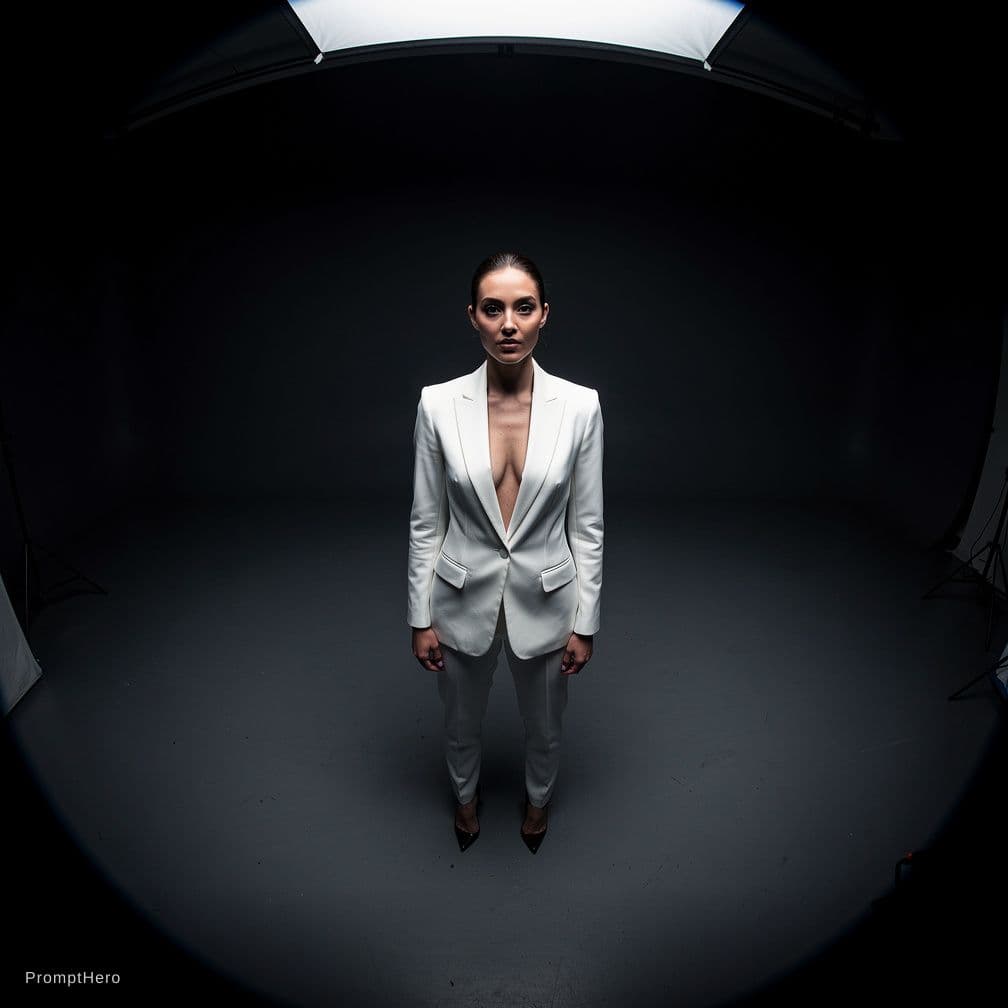 AI generated: high-contrast photography, vertical composition, shot on full-frame camera, 12mm exaggerated fish ey...