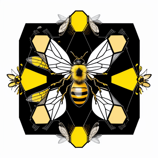 AI generated: bee image, modern, versatile, unique, striking and creative, business model, innovation, entrepreneu...