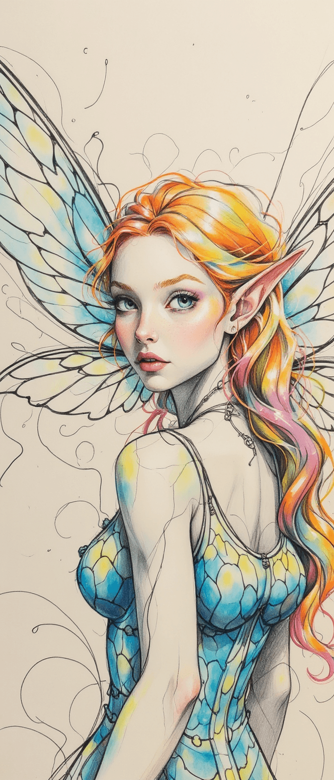 AI generated: a masterpiece interpretative rough pencil sketch in the intricate and whimsical art style of Brian F...