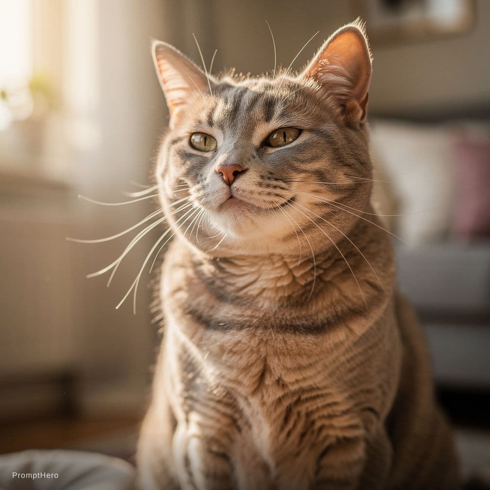 AI generated: A happy cat