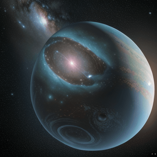 AI generated: a distant galaxy with planets moons nebula stars, space, sci-fi, detailed, hyper-realistic, photorea...