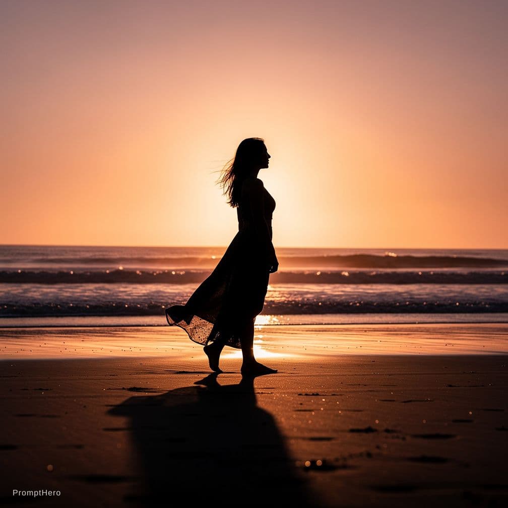 AI generated: Naked girl in a beach