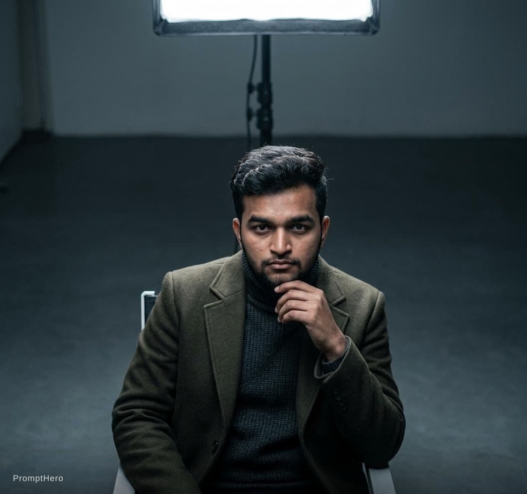AI generated: high-end portrait photography,editorial studio photography,cinematic color grading,vertical composit...