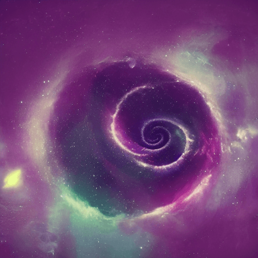 AI generated: galaxies, spirals, space, nebulae, stars, smoke, iridescent, intricate detail, in the shape of a rab...