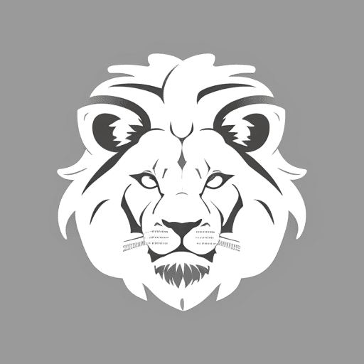 AI generated: lion head vector logo, simple,  Adobe illustrator