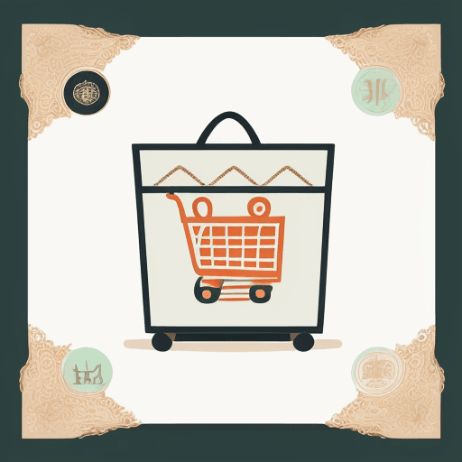 AI generated:  icone, logo app e-commerce,  C, culture, craft product, boho style