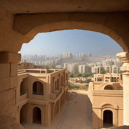 AI generated: outdoor photo of view of the city of Beirut in the Phoenician era, natural light, indirect lighting,...