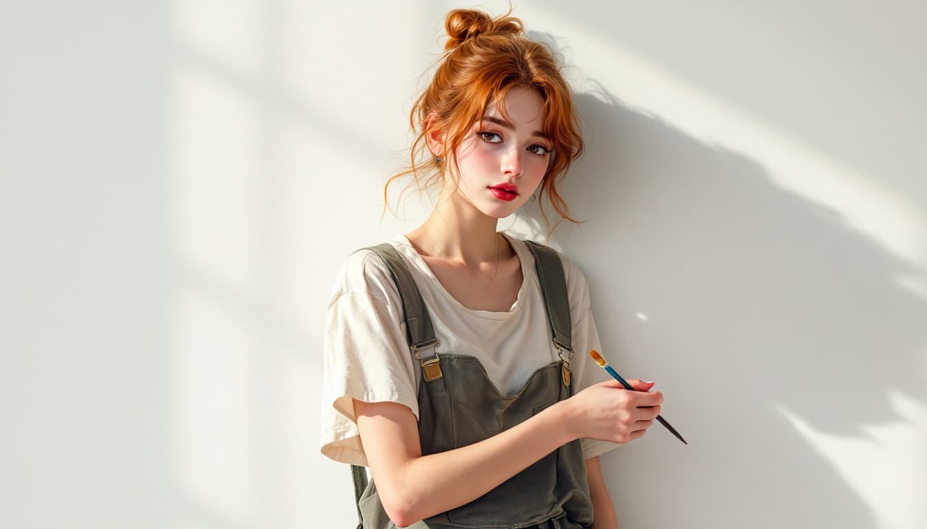 AI generated: Girl (ethnicity: 1.0), (age: 13), (detailed clothing: 1.2), (accessories: 1.2), (facial features: 1....