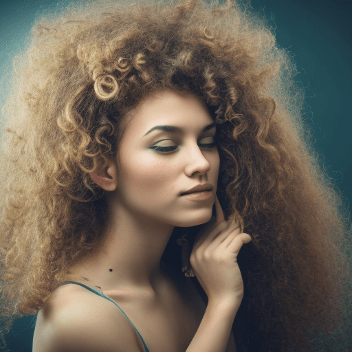 AI generated: A girl with curly hair