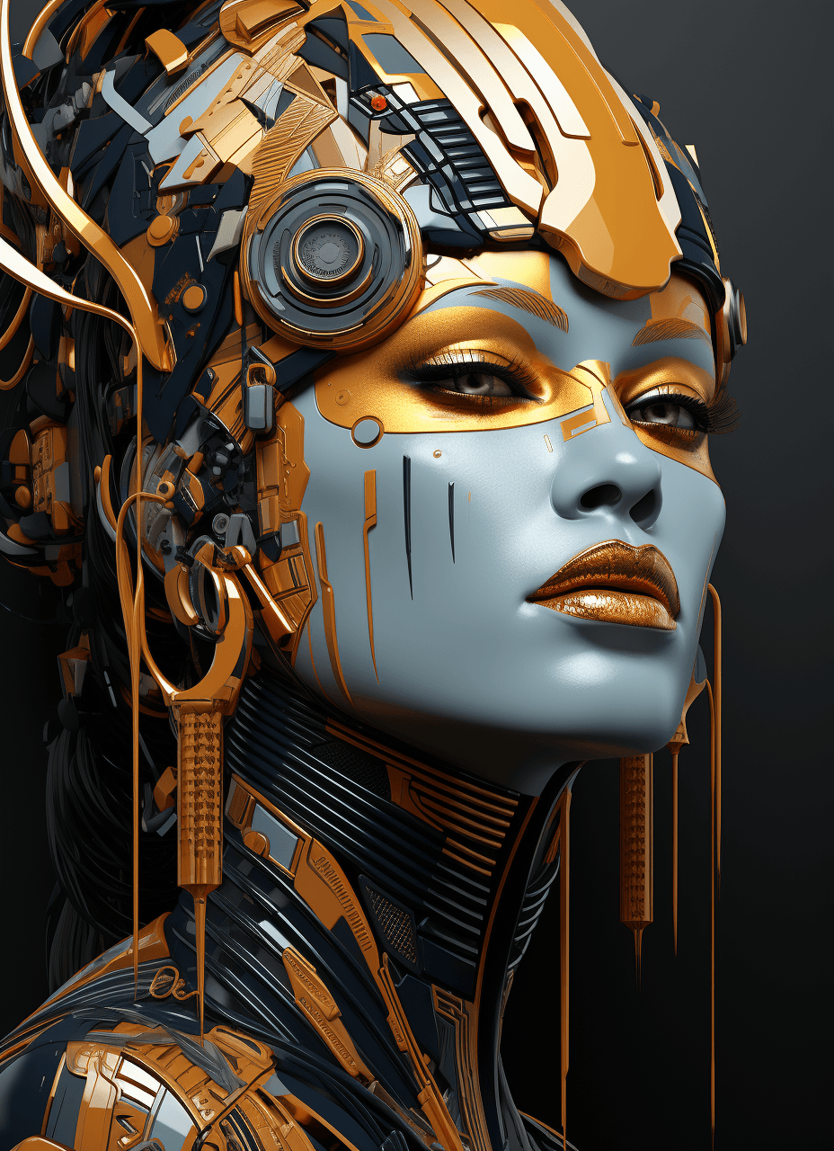 AI generated: art deco coffee art, in the style of expressive facial animation, afrofuturism, paint dripping techn...