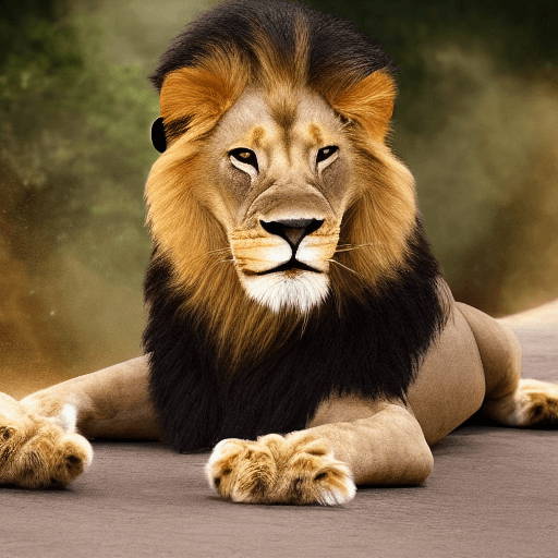 AI generated: 4k, hyper realistic, lion, furius, fight, ungry