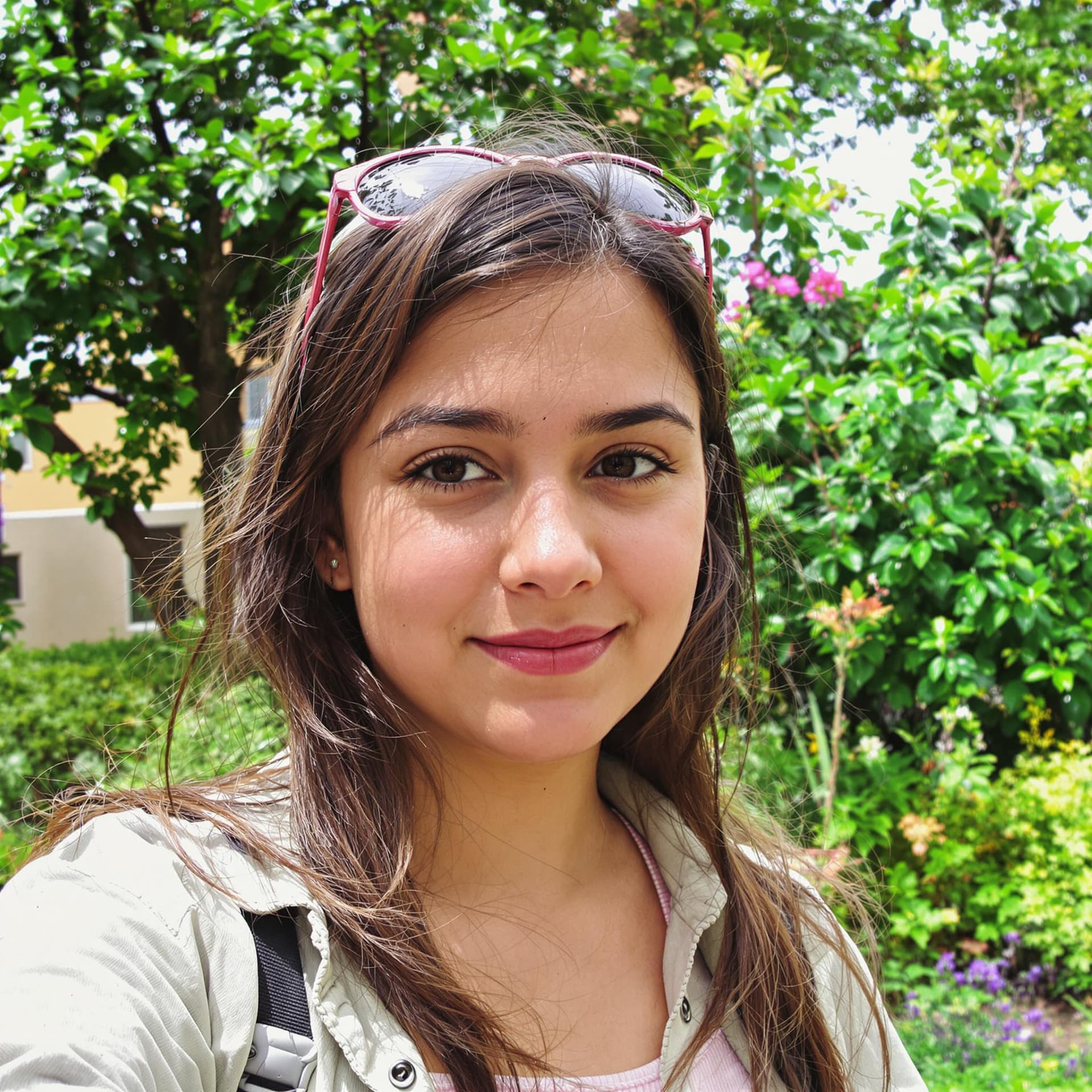 AI generated: low quality phone photo, , a girl realistic, outdoor, selfie, normal girl, without make up, very rea...