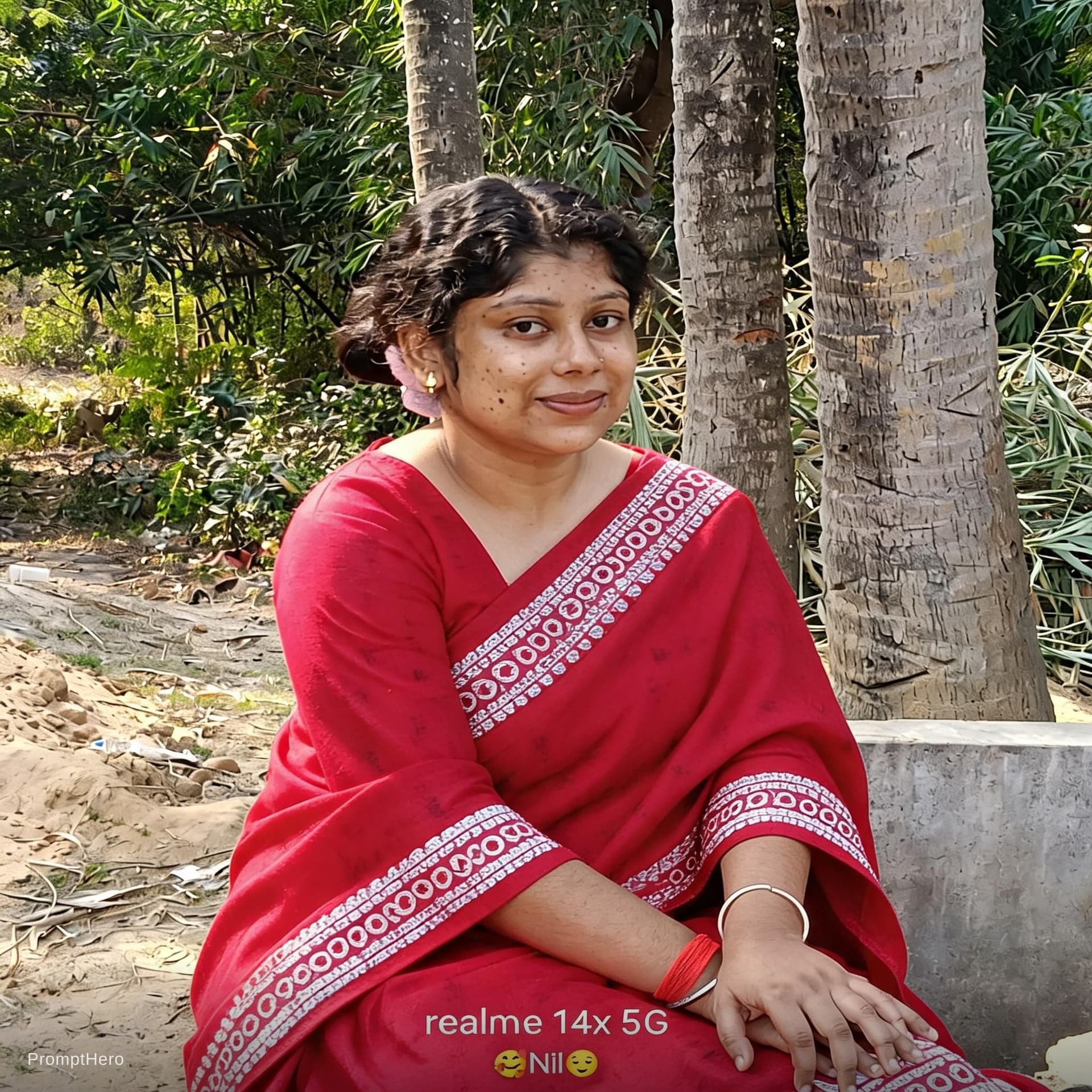 AI generated: Saree pic make with 
