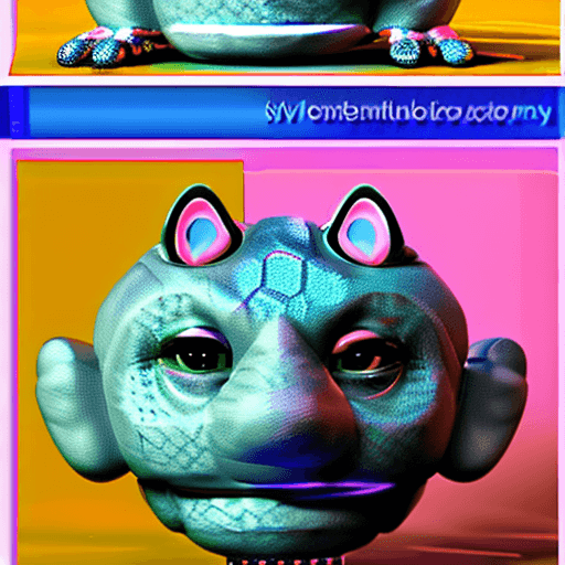 AI generated: portrait of a cartoon creature, anthro, hybrid, cute, 3d art, c4d, octane render, in the style of vr...