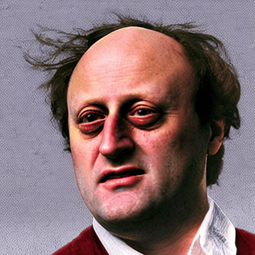 AI generated: Joseph Brodsky in the style of a cartoon