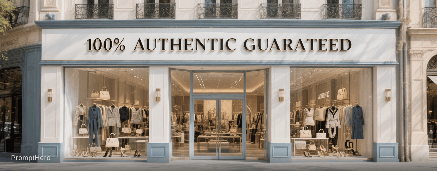 AI generated: Create a wide luxury banner (aspect ratio 4.5:1) for a high-end fashion select shop profile header.
...