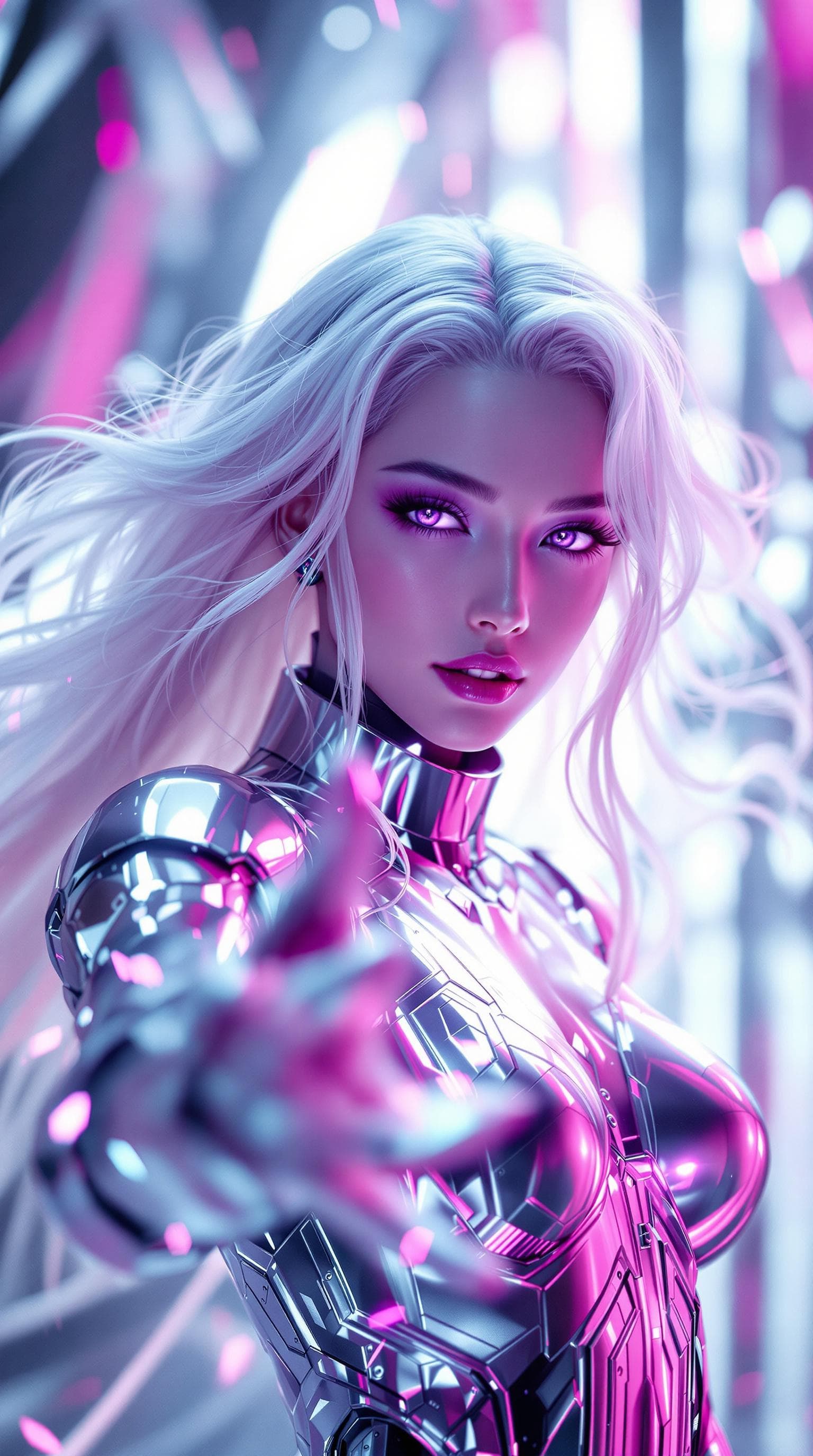AI generated: a high-resolution image that captures the essence of a dynamic character in a futuristic setting. sh...