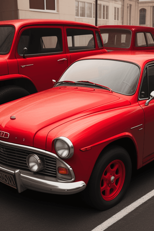 AI generated: red car