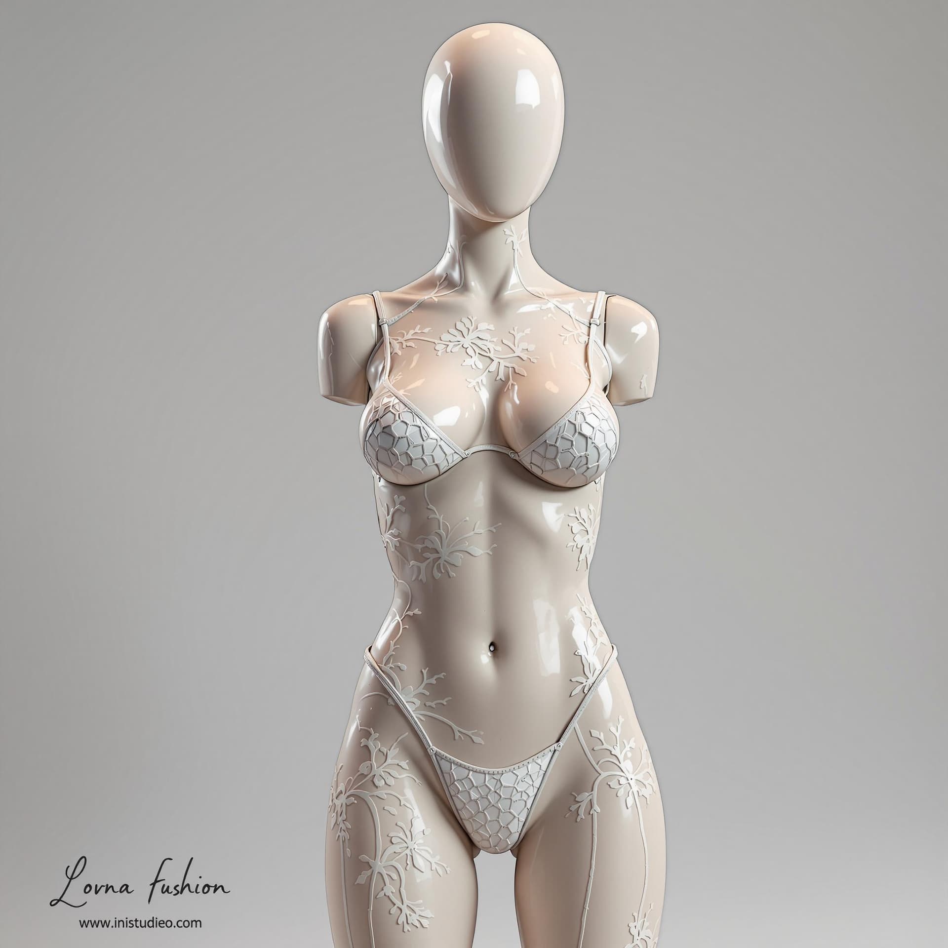 AI generated: ultra realistic latex high fashion model