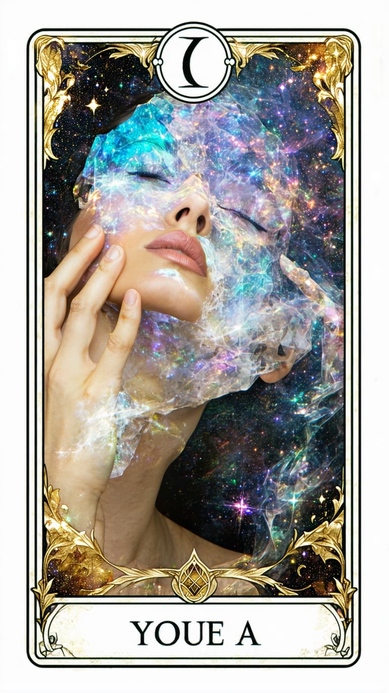 AI generated: Tarot card frame with photo placeholder romantic opEach Major Arcana card will feature hyper-realist...