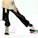 AI generated: Hyperrealistic art a beautiful blonde skater girl, smiling, baggy pants, sneaker, skateboard under h...