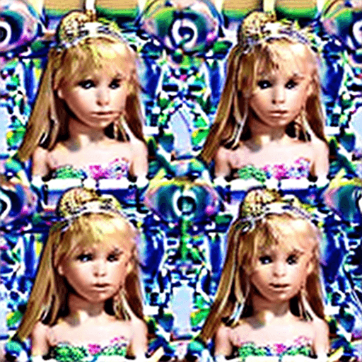 AI generated: full length, full frame, sharp focus, little girl blondie, green eyes, very beautiful girl, with rin...