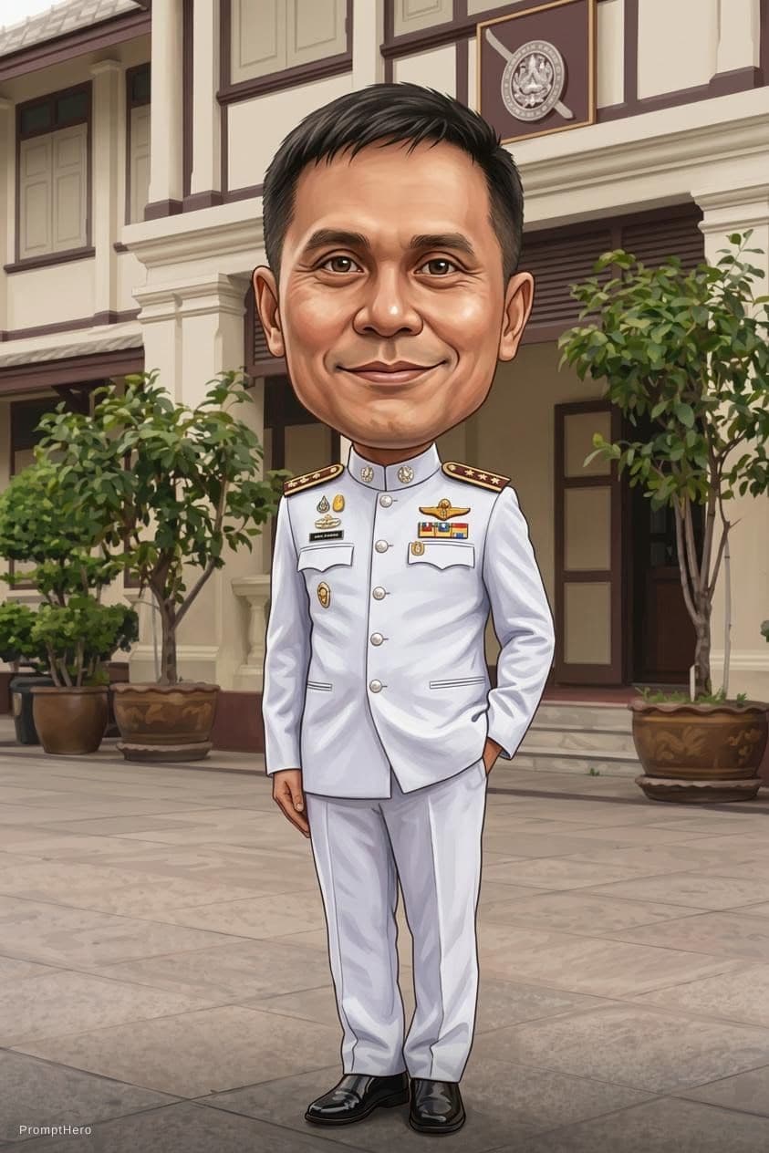 AI generated: ภาพพอร์ตเทรต “mini-me” จากภาพอ้างอิง โดยใช้สไตล์ชิบิแบบกึ่งสมจริง บริบท (C): งานศิลปะสำหรับสร้างภาพล...