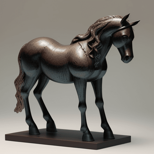 AI generated: horse sculpture I've learned that time doesn't flow the way it should anymore when you become a mom....