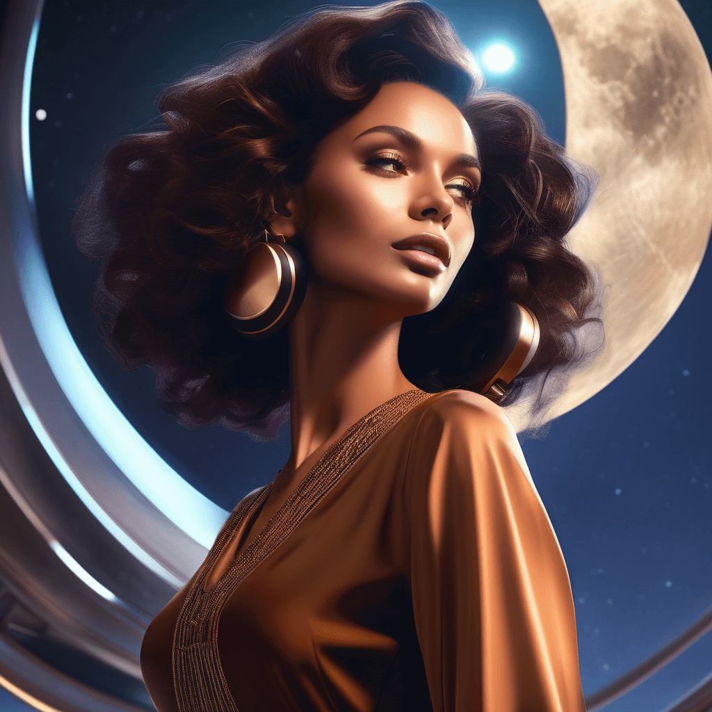 AI generated: portrait of very attractive brown skinned woman with brunette hair , woman , ,dynamic pose dress, mo...