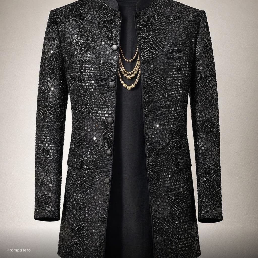 AI generated: Open Jacket indowestern outfit for Men