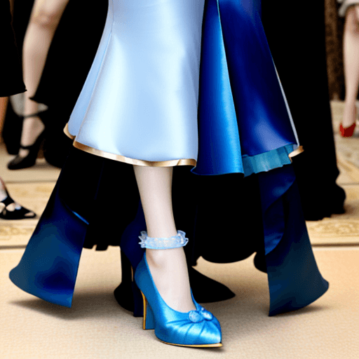 AI generated: fan bingbing at a cinderella party wearing glass slippers