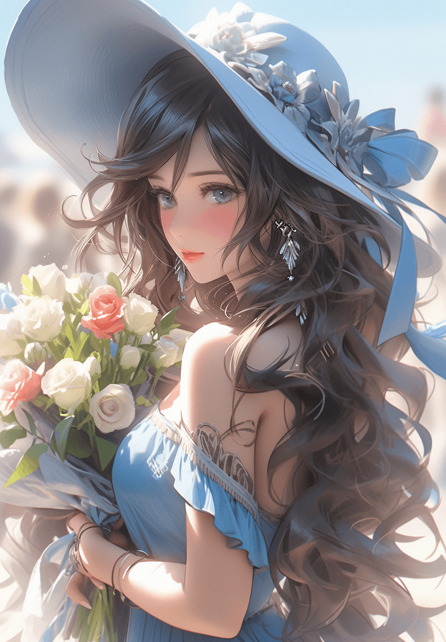 AI generated: sasha the princesspicture 1, in the style of eve ventrue, delicate flowers, magali villeneuve, xiaof...