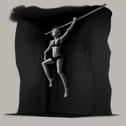 AI generated: create a
cave painting like cartoonish charcoal image of a stick figure doing pull ups