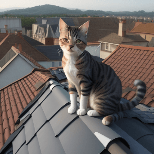AI generated: cat on the roof