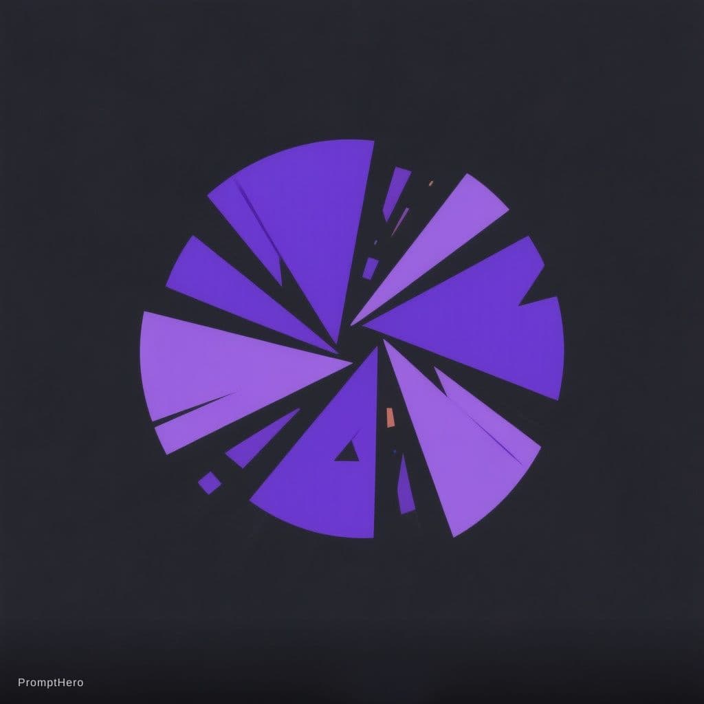 AI generated: Minimalist geometric logo for "ListBurst", a multimedia tracking dashboard. Central abstract burst s...