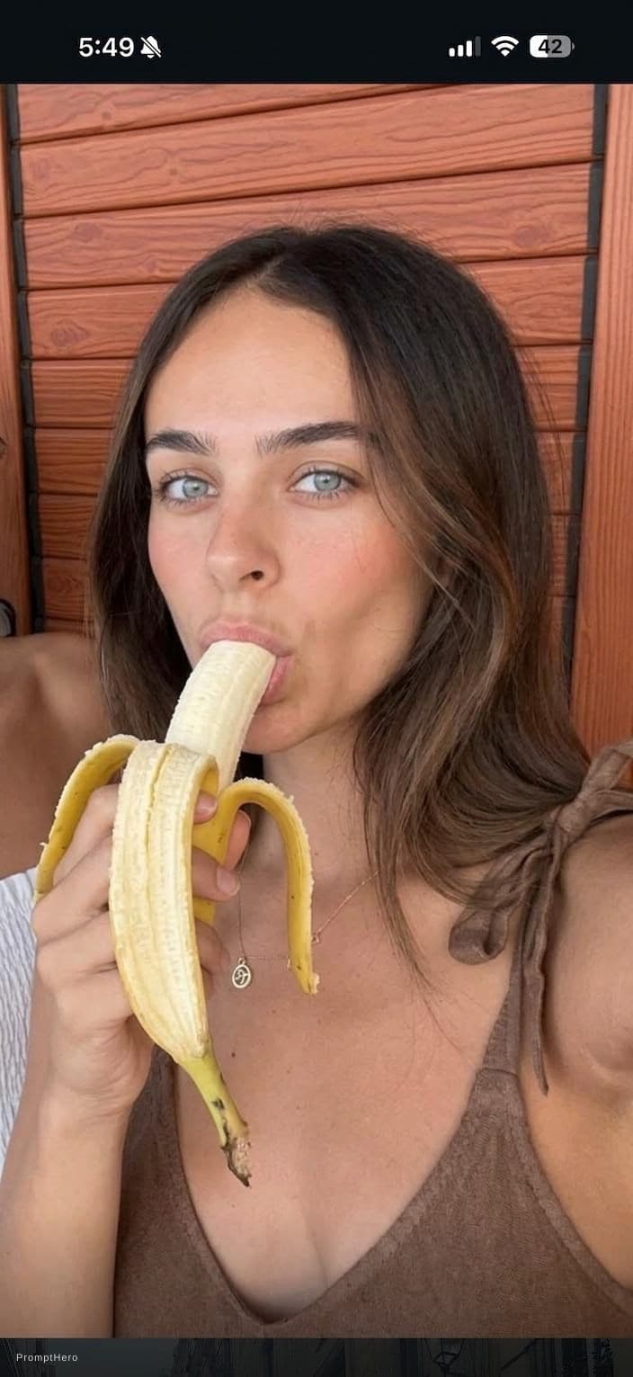 AI generated: Sucking on a banana 