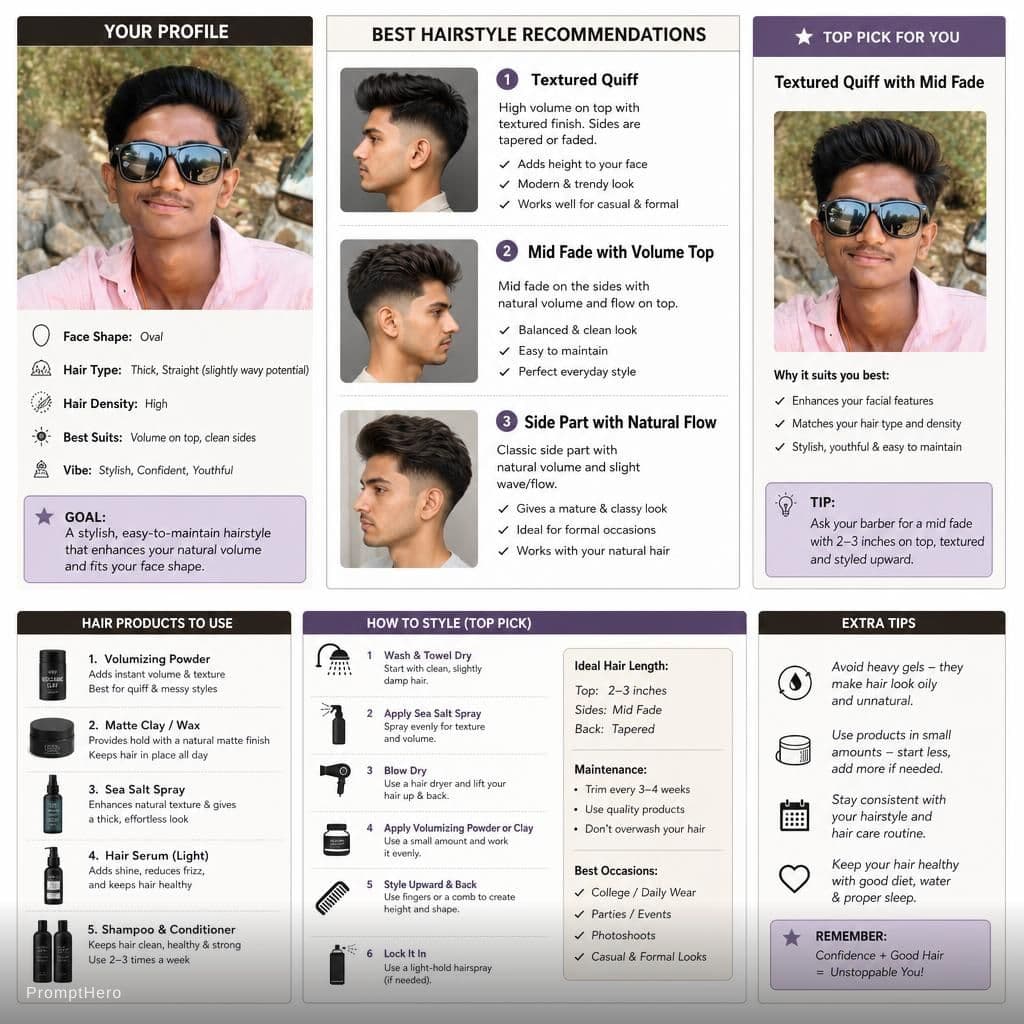 AI generated: Recommendation of hairstyles,also telling information about hair styles, hair type, facial structure...