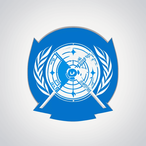AI generated: Un logotipo con las un tenedor y una cuchara, y las letras FF en color azul intenso, con un fondo en...