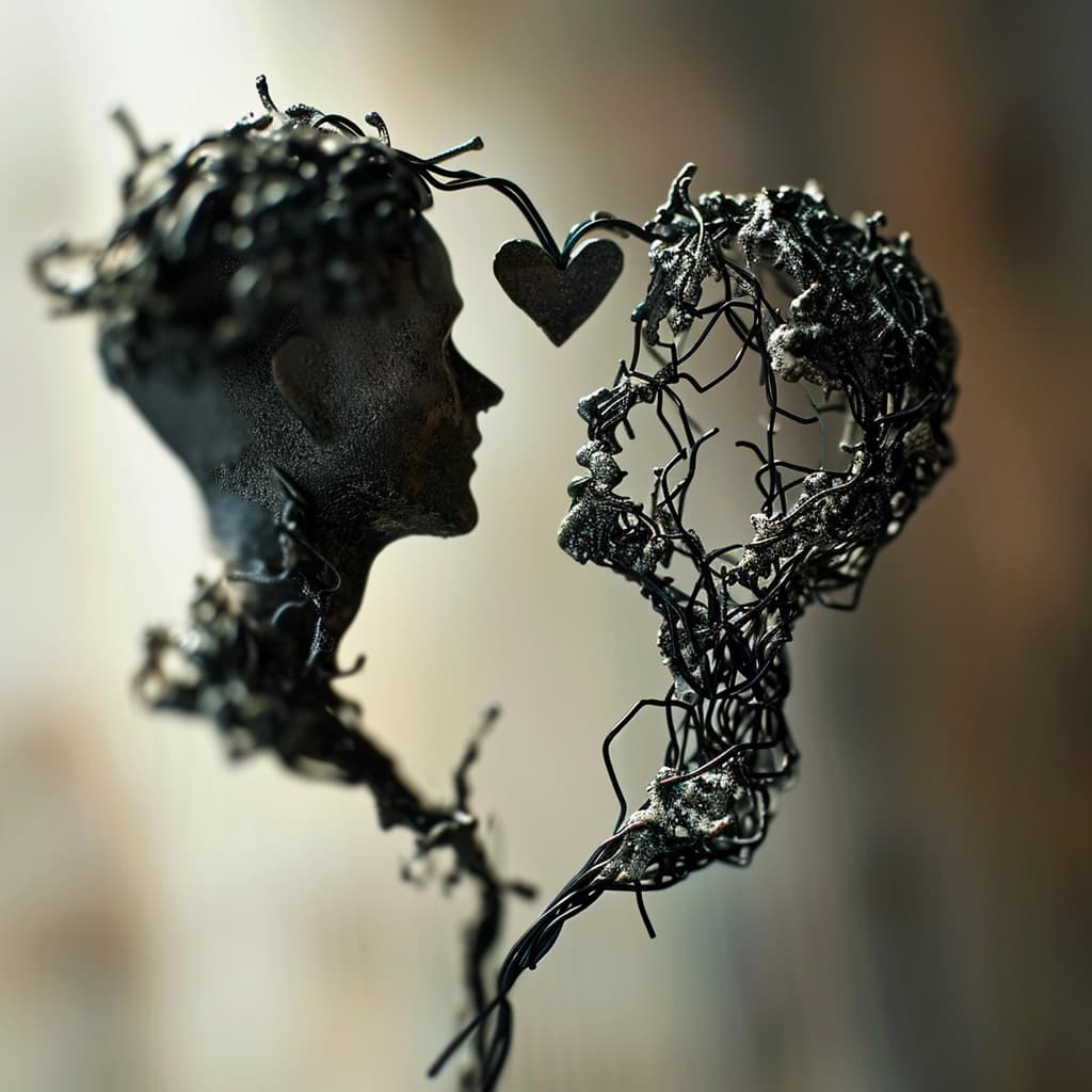 AI generated: Photograpghy of a intricate line of love --ar 3:2 --v 6
