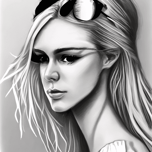 AI generated: blonde hair, a portrait of a beautiful girl with medium length blonde hair, posing, full body, ponyt...
