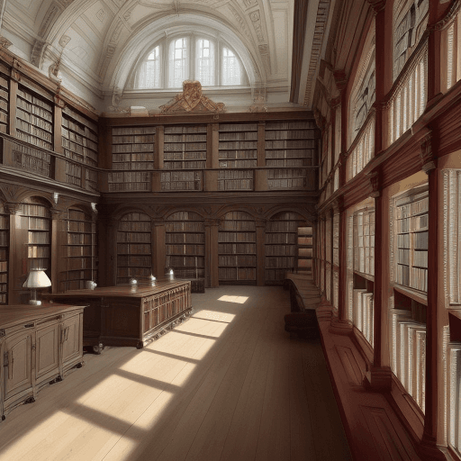 AI generated: create a picture. thema: "Library vor Restoration closed". dont write a text
