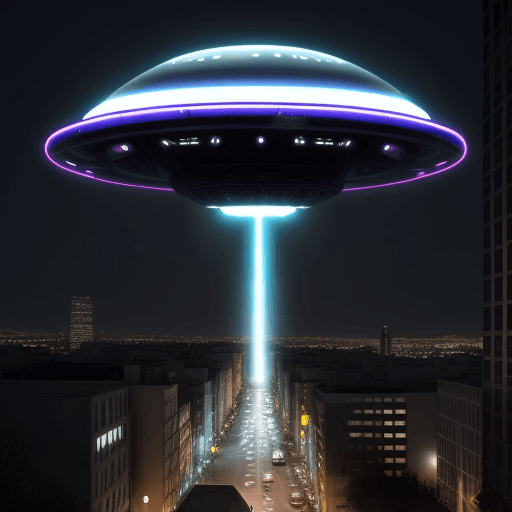 AI generated: Ufo in a City
