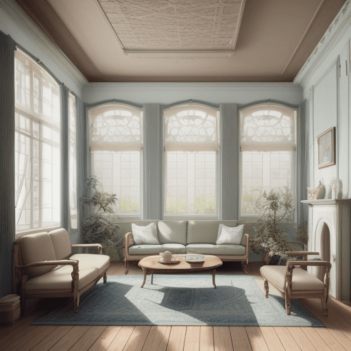 AI generated: High resolution photography interior design, dreamy sunken living room conversation pit, wooden floo...